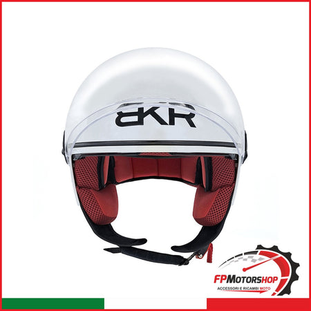 CASCO JET BKR TRE BIANCOLUCIDO 53-54 XS BKR J303401 - foto brandizzata