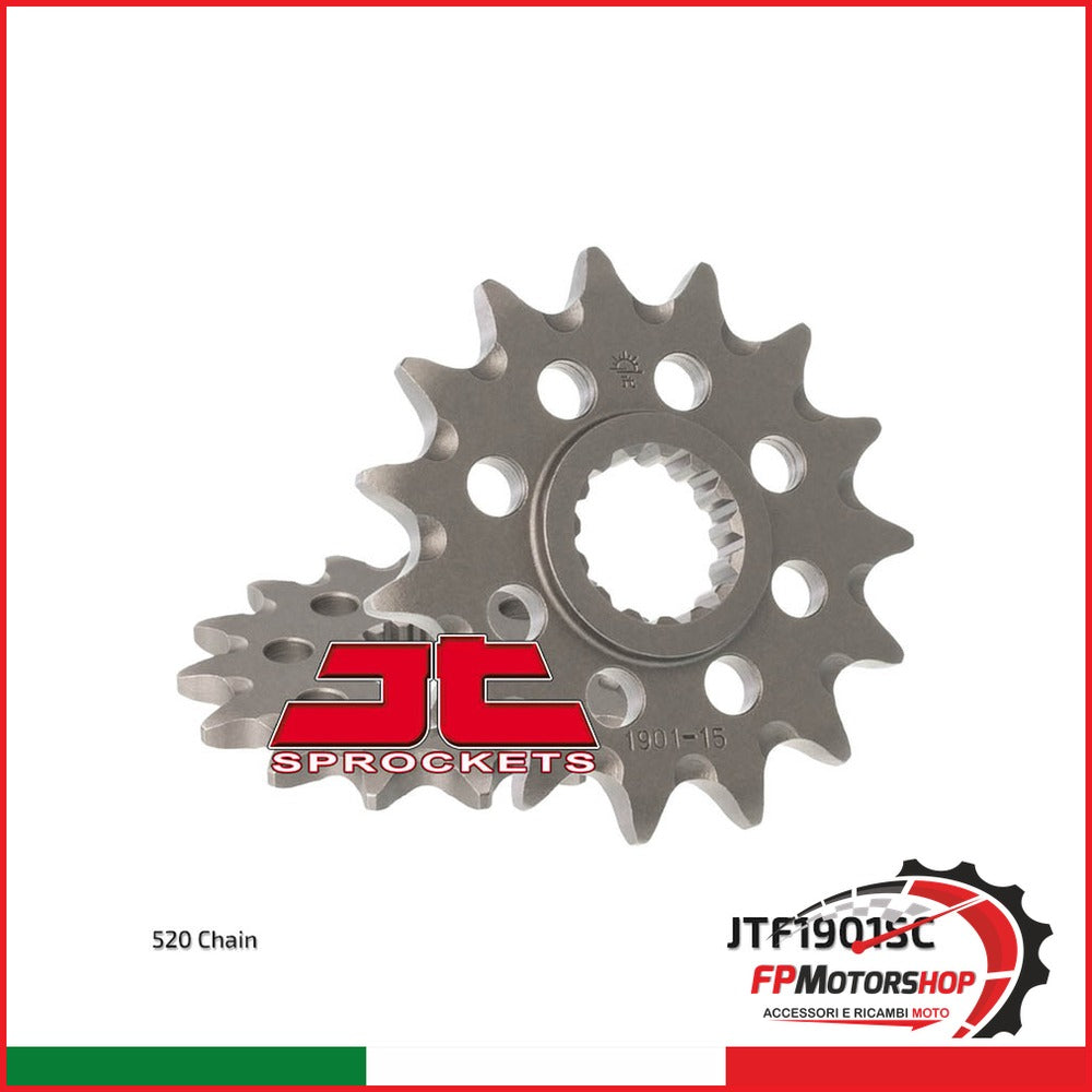 PIGNONE TRASMISSIONE PER MOTO KTM JT 1901 Z14 SC JTF1901.14SC 14 DENTI ACCIAIO - foto brandizzata