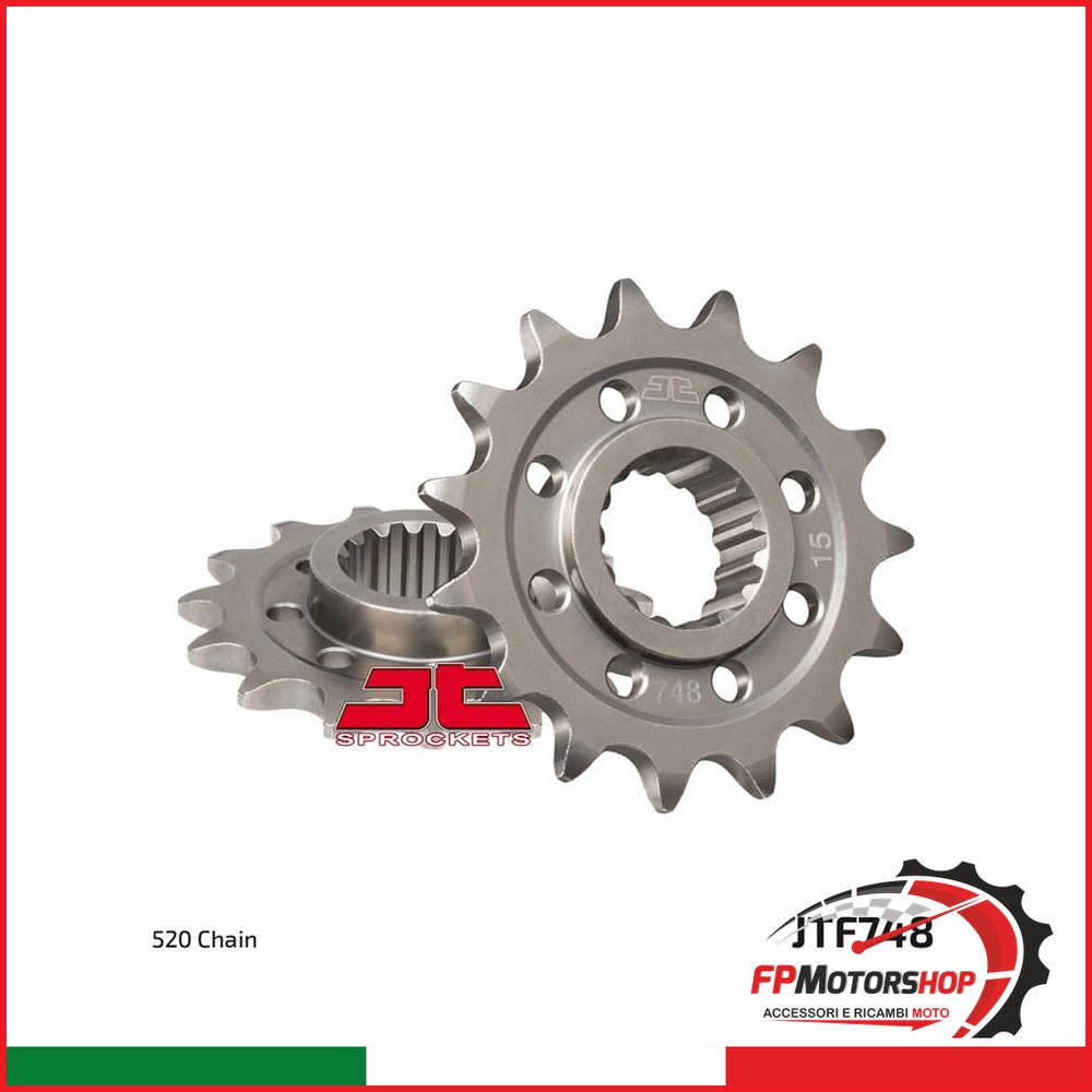 PIGNONE TRASMISSIONE PER MOTO DUCATI JT 748 Z14 JTF748.14 14 DENTI ACCIAIO 520 - foto brandizzata