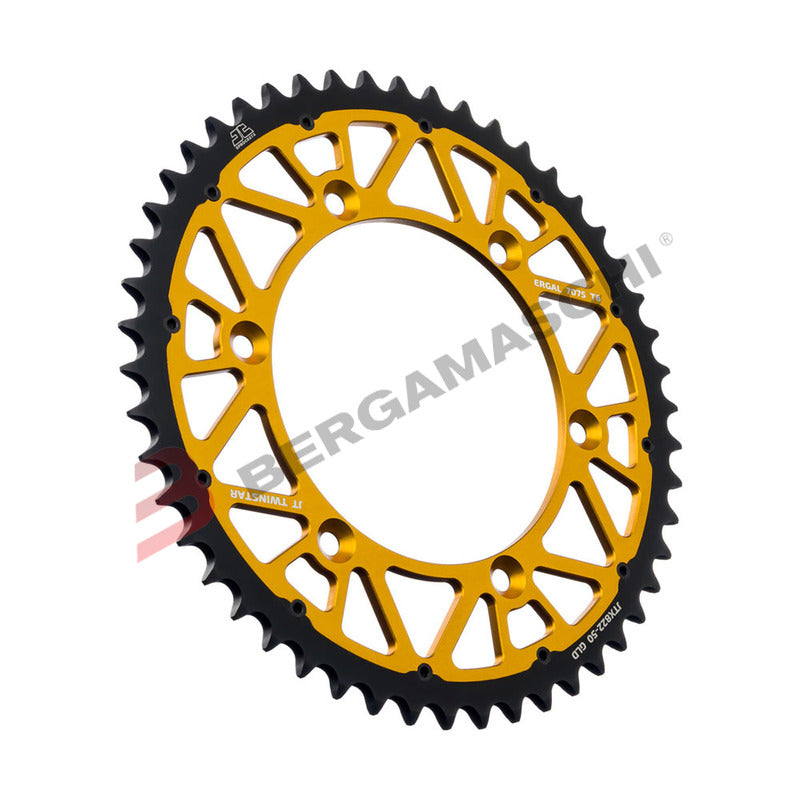 CORONA PER TRASMISSIONE MOTO TWINSTAR JTX 822.52 ORO JTX822.52GLD 52 DENTI ORO