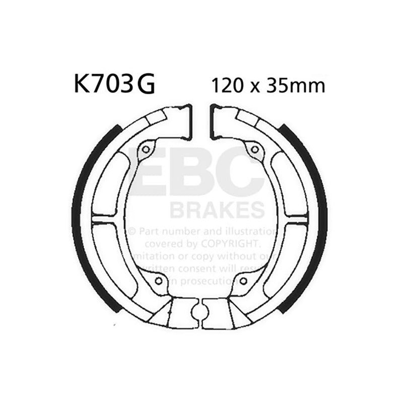 GANASCE KAWASAKI KLR 250 84-05SCANALATE EBC R2570301 - foto originale