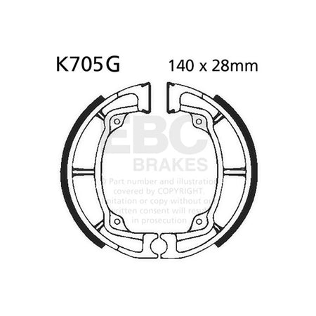 GANASCE KAWASAKI KLF 220/250 88-11 EBC K705G SCANALATE 1988-2011