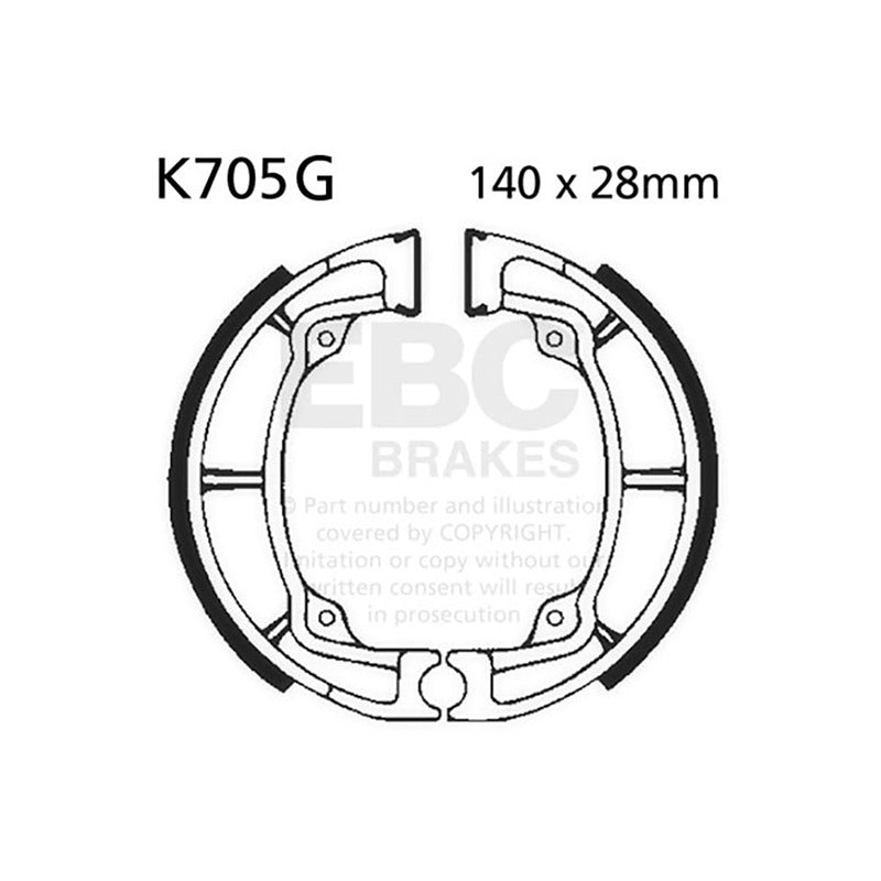 GANASCE KAWASAKI KLF 220/250 88-11 EBC K705G SCANALATE 1988-2011