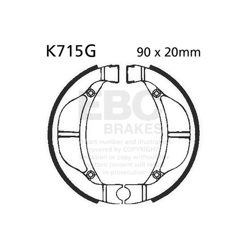 GANASCE KAWASAKI KLX 110 R 02-22 SCANALATE EBC R2571501 - foto originale