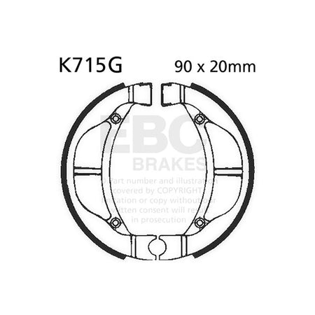 GANASCE KAWASAKI KLX 110 R 02-22 SCANALATE EBC R2571501 - foto originale