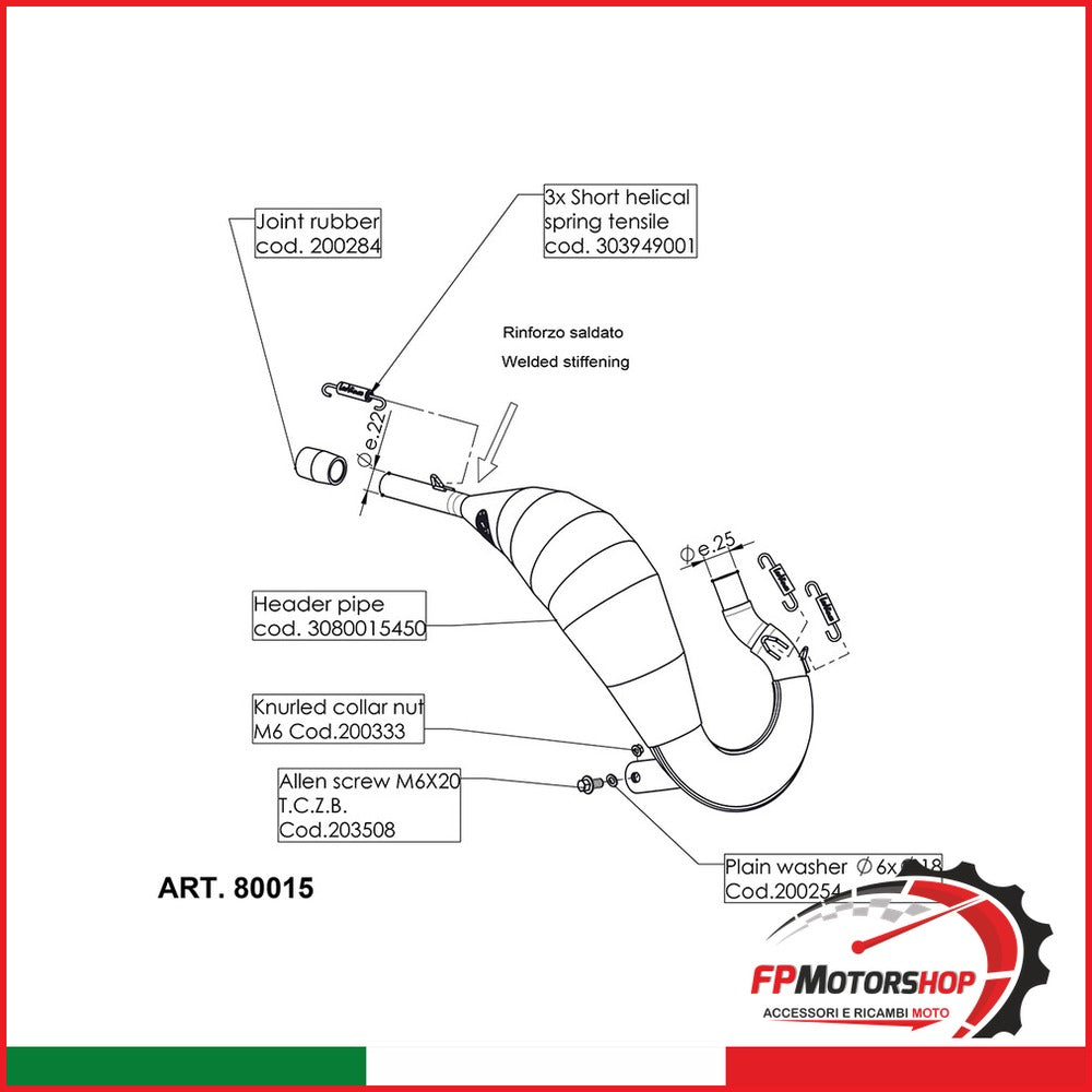 KIT COLLETTORI X-FIGHT FANTIC ENDURO/MOTARD LEOVINCE 80015 50 2019-2020