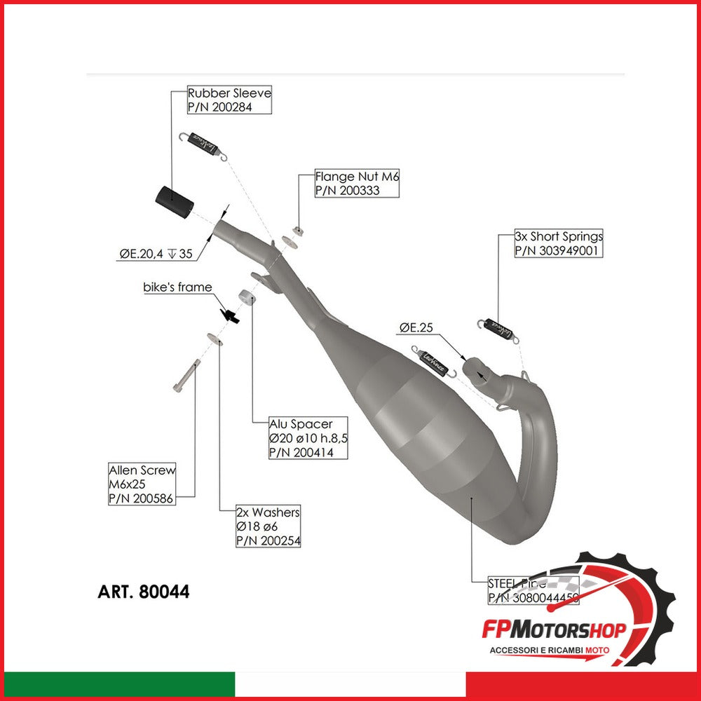 KIT COLLETTORI X-FIGHT SHERCO SE/SM-R/RS LEOVINCE 80044 50 21- DAL 2021