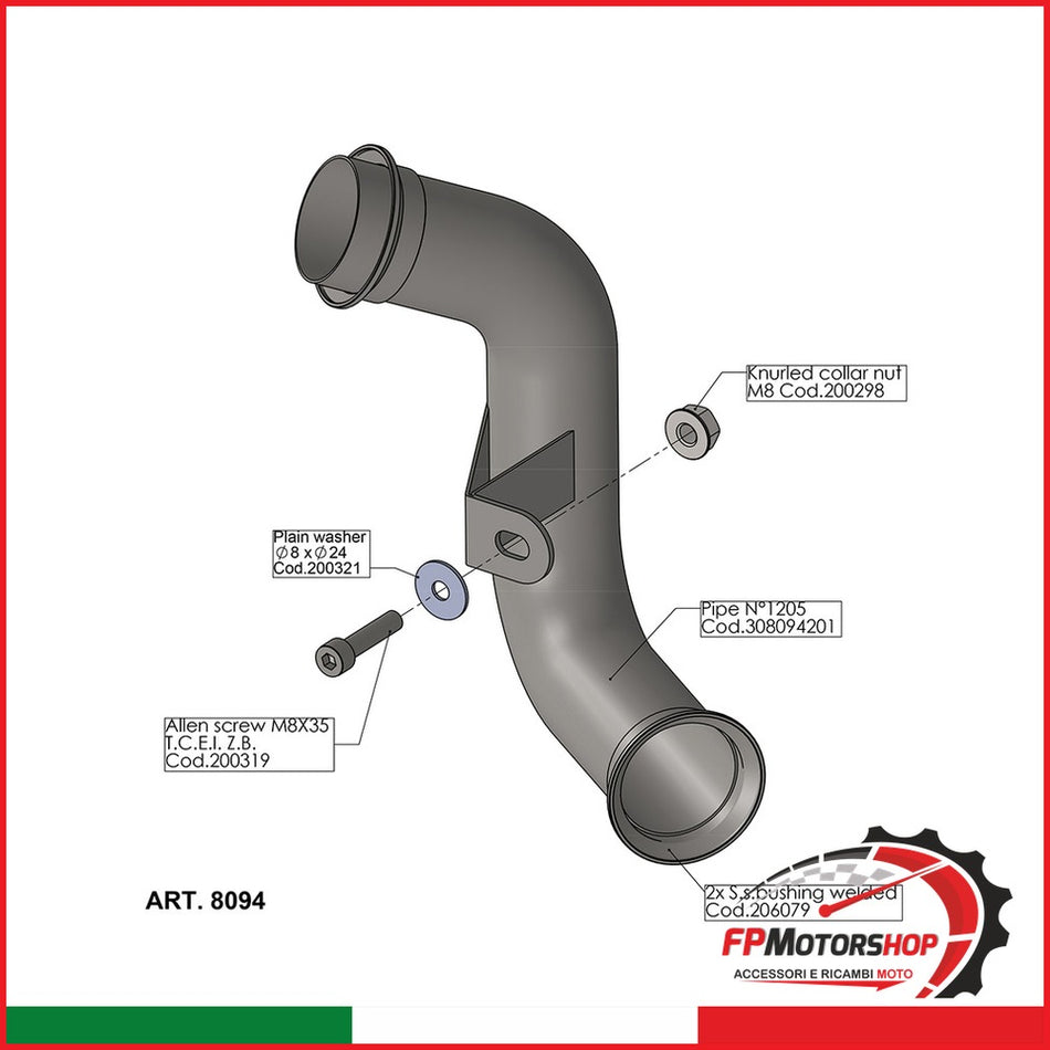 RACCORDO ELIMINA CAT. KTM DUKE LEOVINCE 8094 790 890 2018-2020
