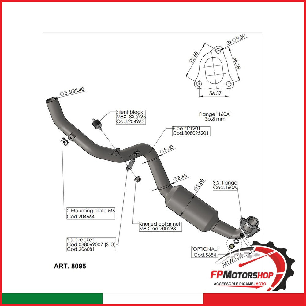 KIT COLLETTORI RACING HONDA X-ADV LEOVINCE 8095 750 17- DAL 2017