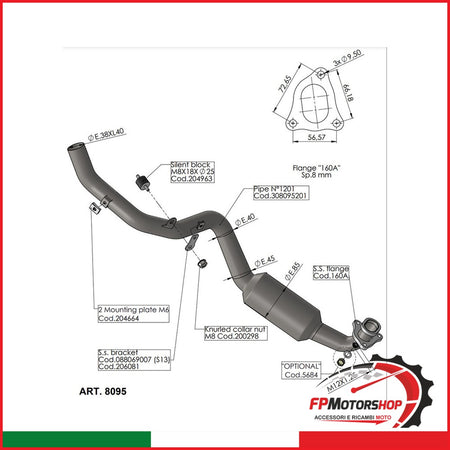 KIT COLLETTORI RACING HONDA X-ADV LEOVINCE 8095 750 17- DAL 2017