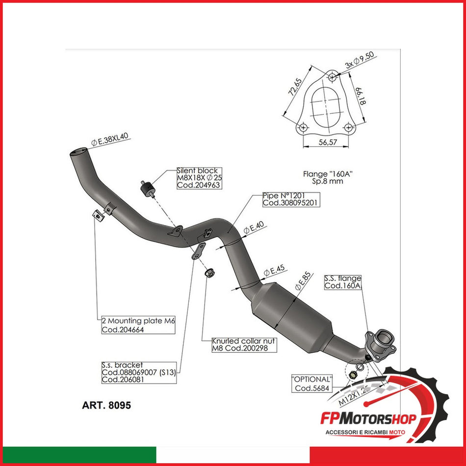 KIT COLLETTORI RACING HONDA X-ADV LEOVINCE 8095 750 17- DAL 2017