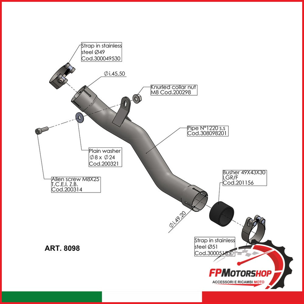 RACCORDO ELIMINA CAT. BENELLI LEONCINO 8098 500 17- DAL 2017