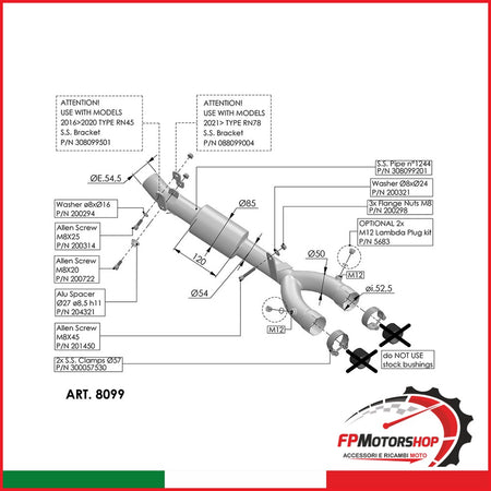 RACCORDO ELIMINA CAT. YAMAHA MT-10 8099 16- DAL 2016