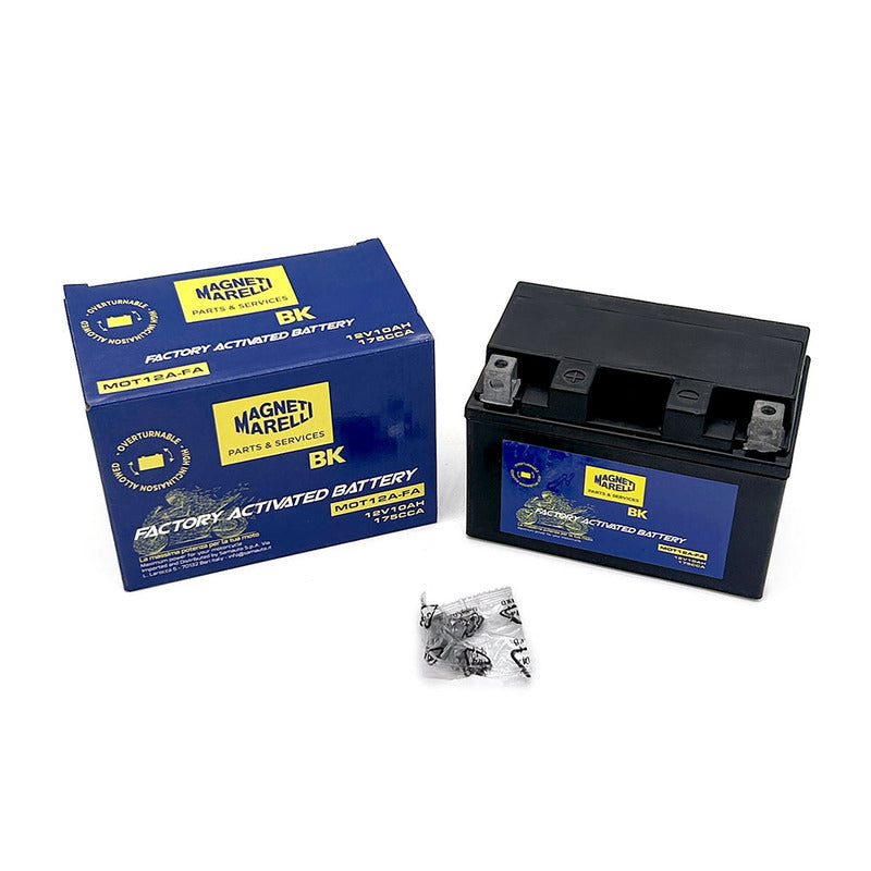 BATTERIA MARELLI MOT12A-FA PRECARICATA SIGILLATA APRILIA HONDA KAWASAKI PIAGGIO