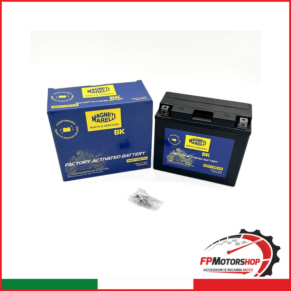 BATTERIA MARELLI MOT12B-FA PRECARICATA SIGILLATA APRILIA CAGIVA DUCATI KAWASAKI