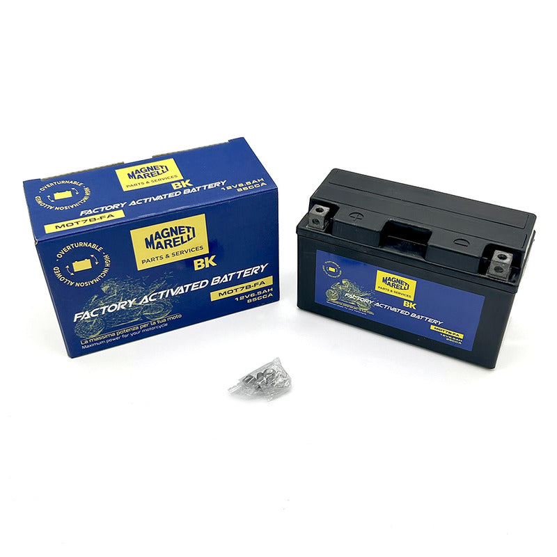 BATTERIA MARELLI MOT7B-FA PRECARICATA SIGILLATA DUCATI SUZUKI YAMAHA MBK