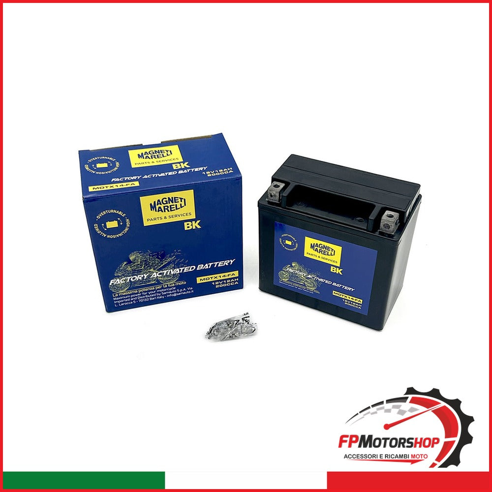 BATTERIA MARELLI MOTX14-FA PRECARICATA SIGILLATA APRILIA BMW CAGIVA HONDA