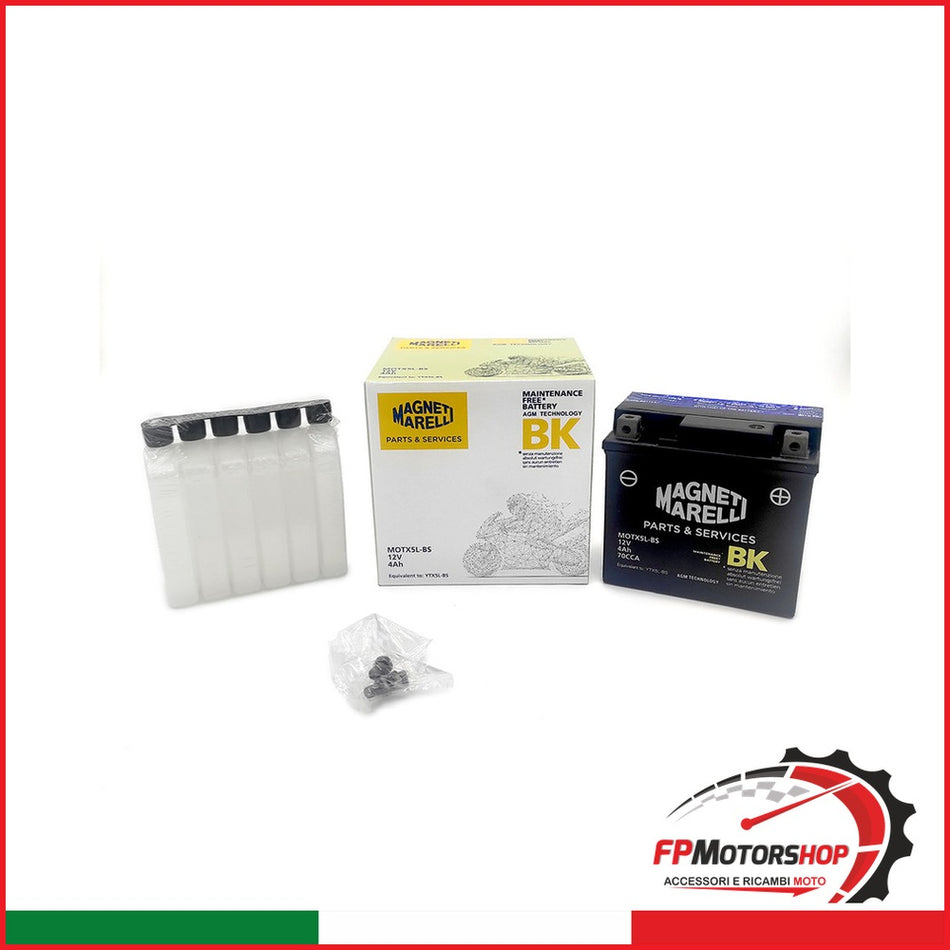 BATTERIA MARELLI MOTX5L-BS CON ACIDO APRILIA HONDA PIAGGIO SUZUKI