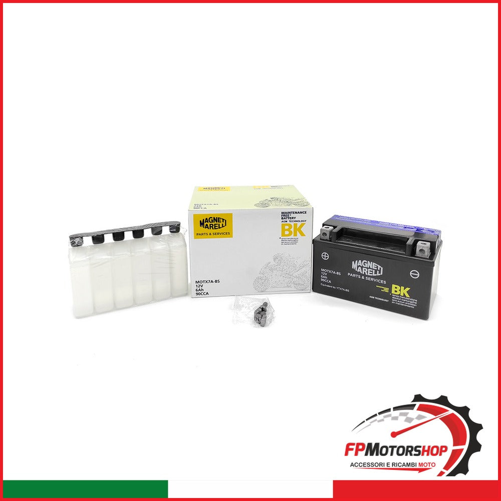 BATTERIA MARELLI MOTX7A-BS CON ACIDO APRILIA KAWASAKI SUZUKI YAMAHA