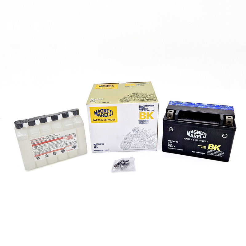 BATTERIA MARELLI MOTX9-BS CON ACIDO APRILIA BMW CAGIVA HONDA
