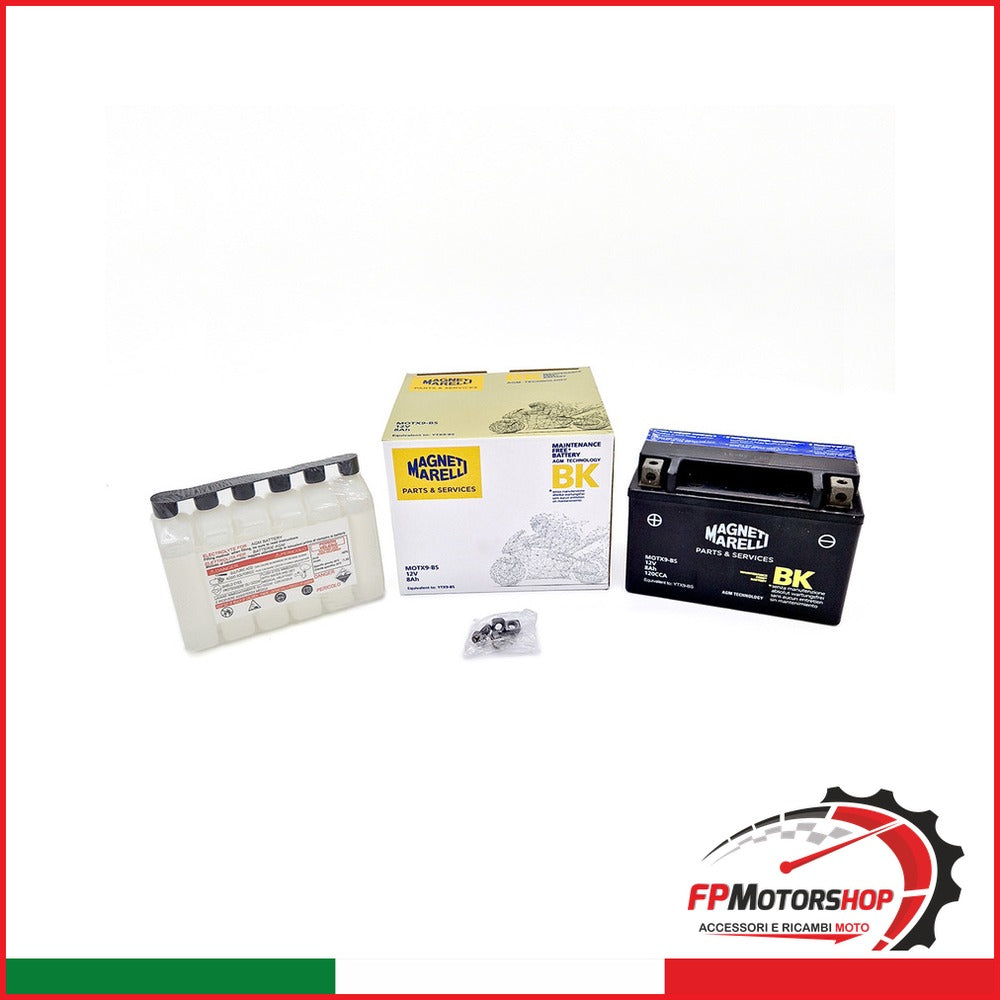 BATTERIA MARELLI MOTX9-BS CON ACIDO APRILIA BMW CAGIVA HONDA