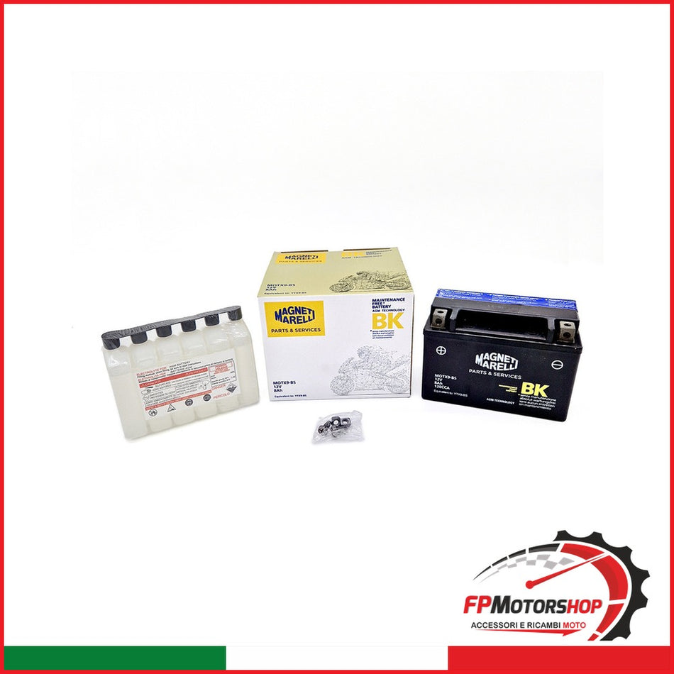 BATTERIA MARELLI MOTX9-BS CON ACIDO APRILIA BMW CAGIVA HONDA