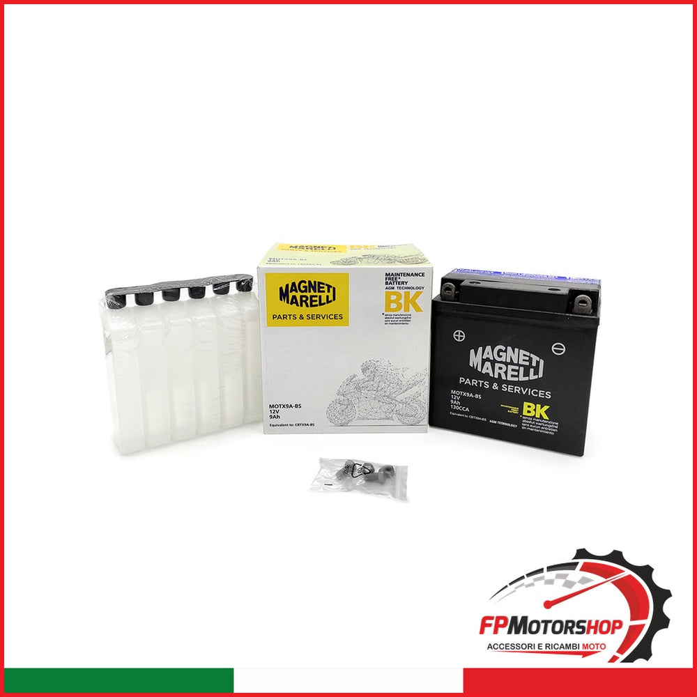 BATTERIA MARELLI MOTX9A-BS CON ACIDO GILERA KYMCO MALAGUTI