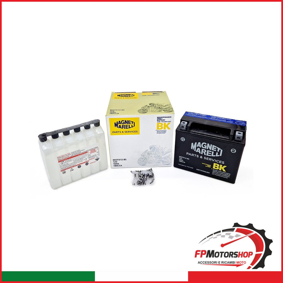 BATTERIA MARELLI MOTX12-BS CON ACIDO APRILIA BMW HONDA KAWASAKI
