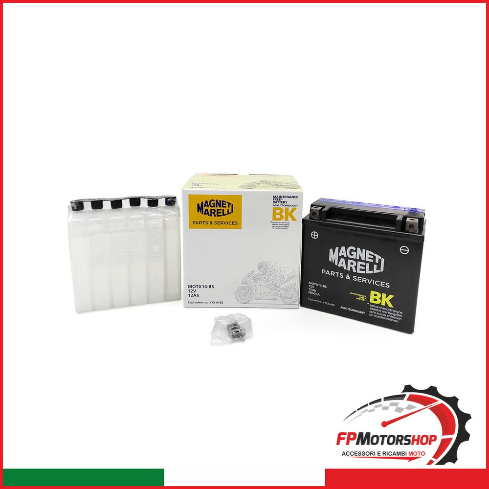 BATTERIA MARELLI MOTX14-BS CON ACIDO APRILIA BMW CAGIVA HONDA
