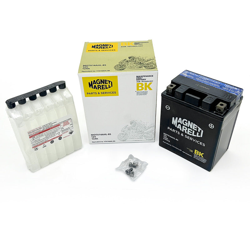 BATTERIA MARELLI MOTX14AHL-BS CON ACIDO MOTO GUZZI GILERA TRIUMPH