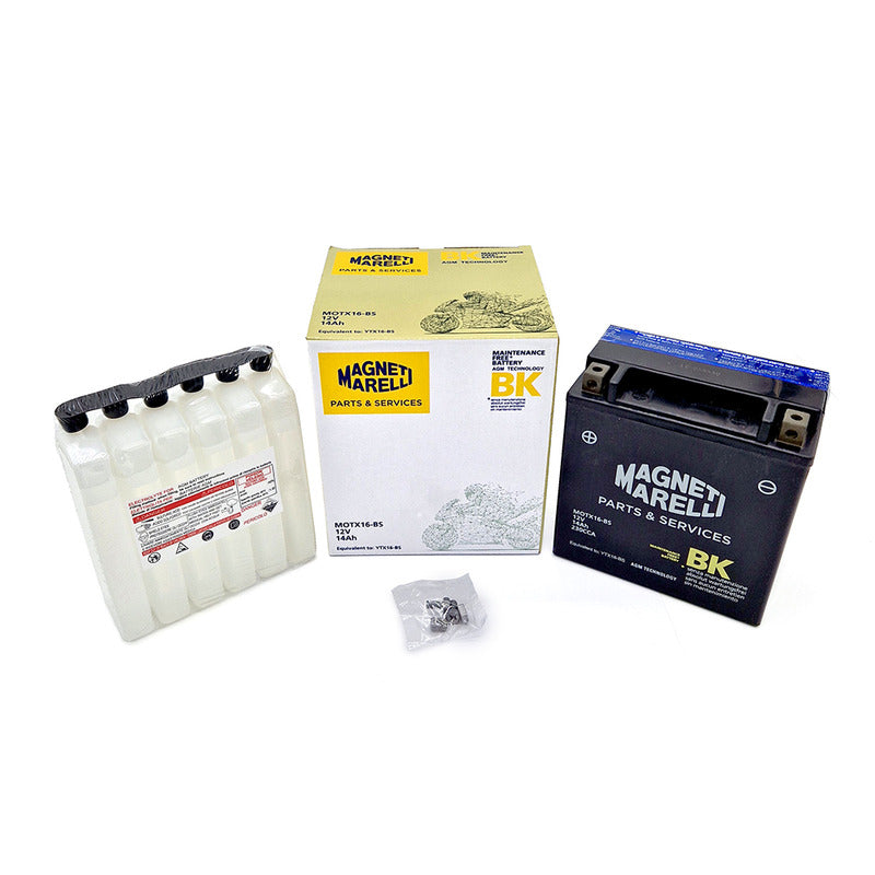 BATTERIA MARELLI MOTX16-BS CON ACIDO BMW PIAGGIO GILERA TRIUMPH