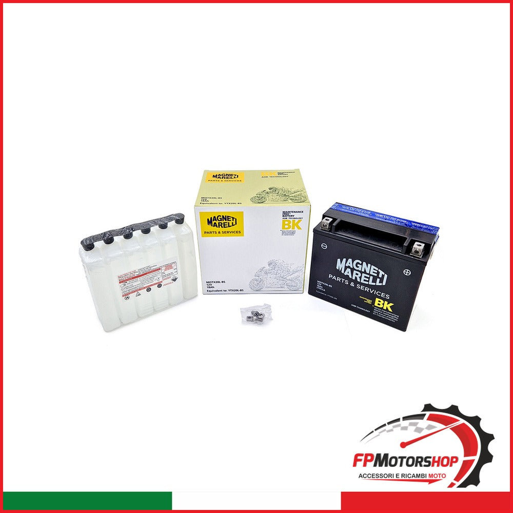 BATTERIA MARELLI MOTX20L-BS CON ACIDO HONDA KAWASAKI MOTO GUZZI HARLEY DAVIDSON