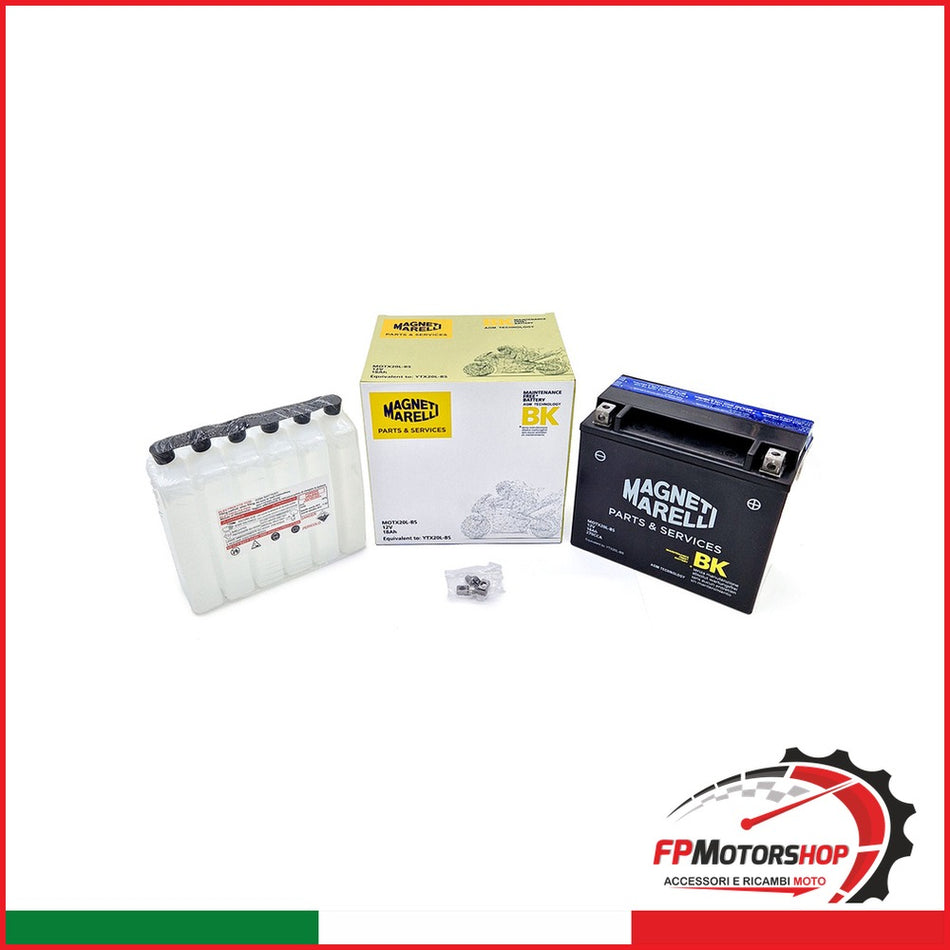BATTERIA MARELLI MOTX20L-BS CON ACIDO HONDA KAWASAKI MOTO GUZZI HARLEY DAVIDSON