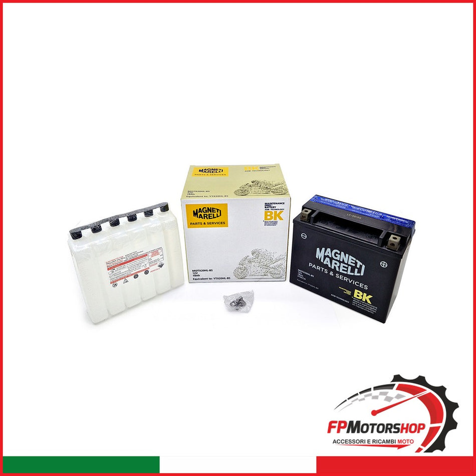 BATTERIA MARELLI MOTX20HL-BS CON ACIDO HONDA KAWASAKI HARLEY DAVIDSON