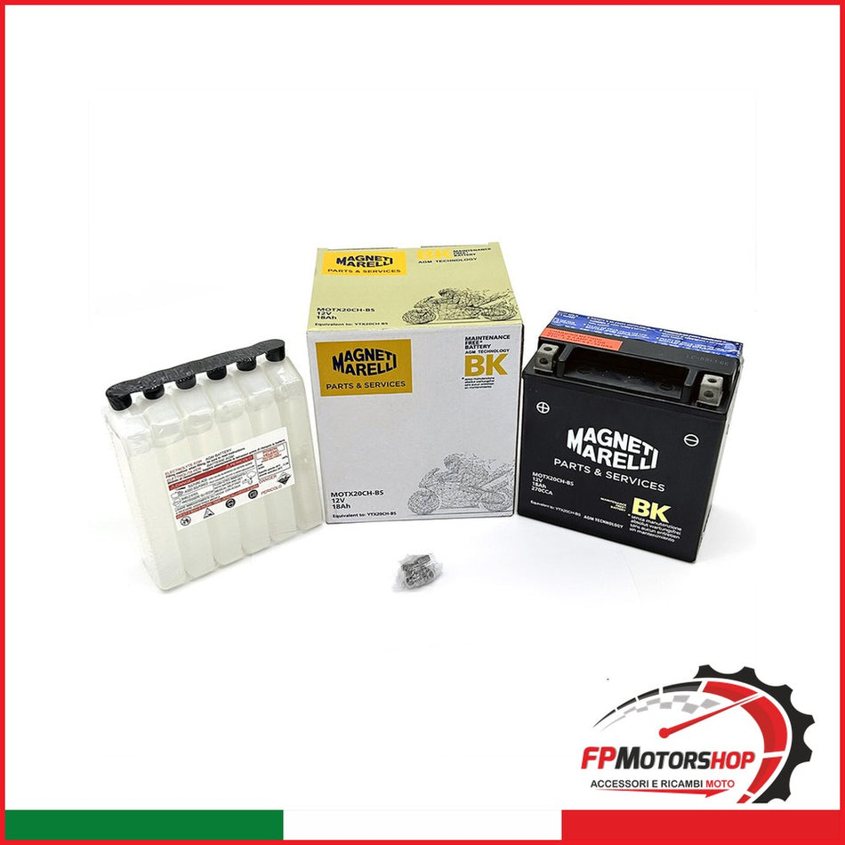 BATTERIA MARELLI MOTX20CH-BS CON ACIDO HONDA MOTO GUZZI SUZUKI MORINI