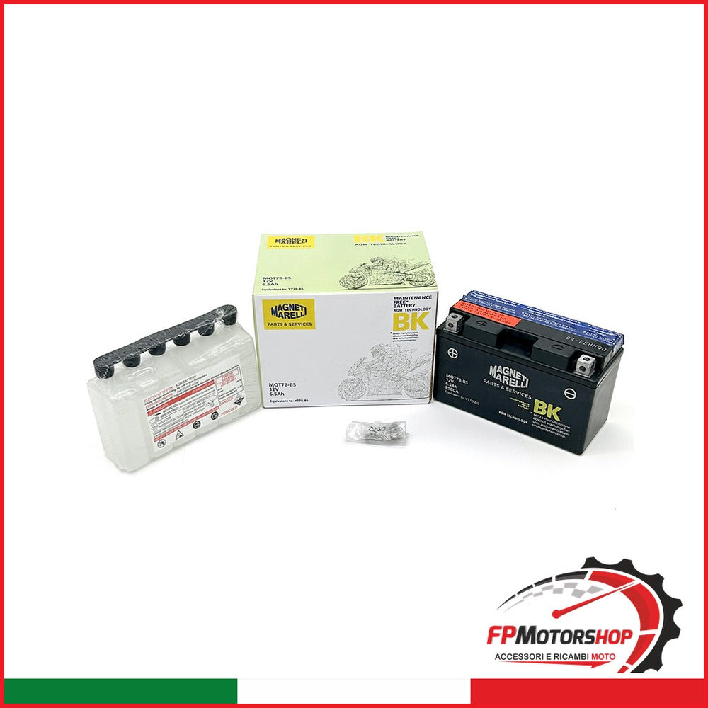 BATTERIA MARELLI MOT7B-BS CON ACIDO DUCATI SUZUKI YAMAHA MBK