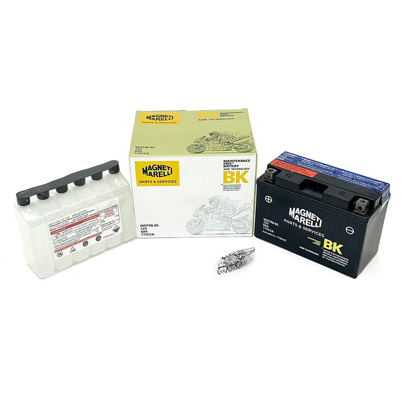 BATTERIA MARELLI MOT9B-BS CON ACIDO DUCATI KAWASAKI SUZUKI YAMAHA