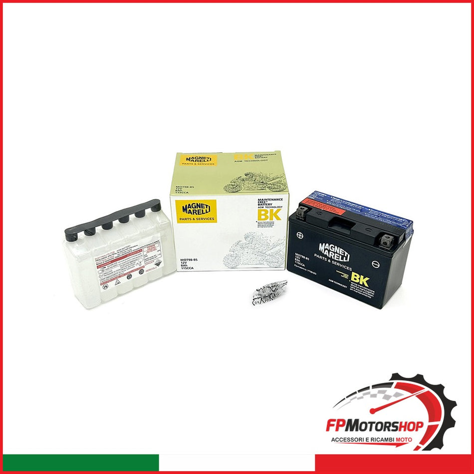 BATTERIA MARELLI MOT9B-BS CON ACIDO DUCATI KAWASAKI SUZUKI YAMAHA