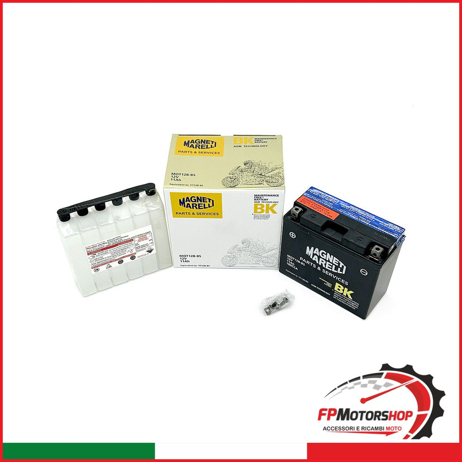 BATTERIA MARELLI MOT12B-BS CON ACIDO APRILIA CAGIVA DUCATI KAWASAKI