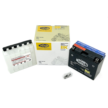 BATTERIA MARELLI MOT12B-BS CON ACIDO APRILIA CAGIVA DUCATI KAWASAKI