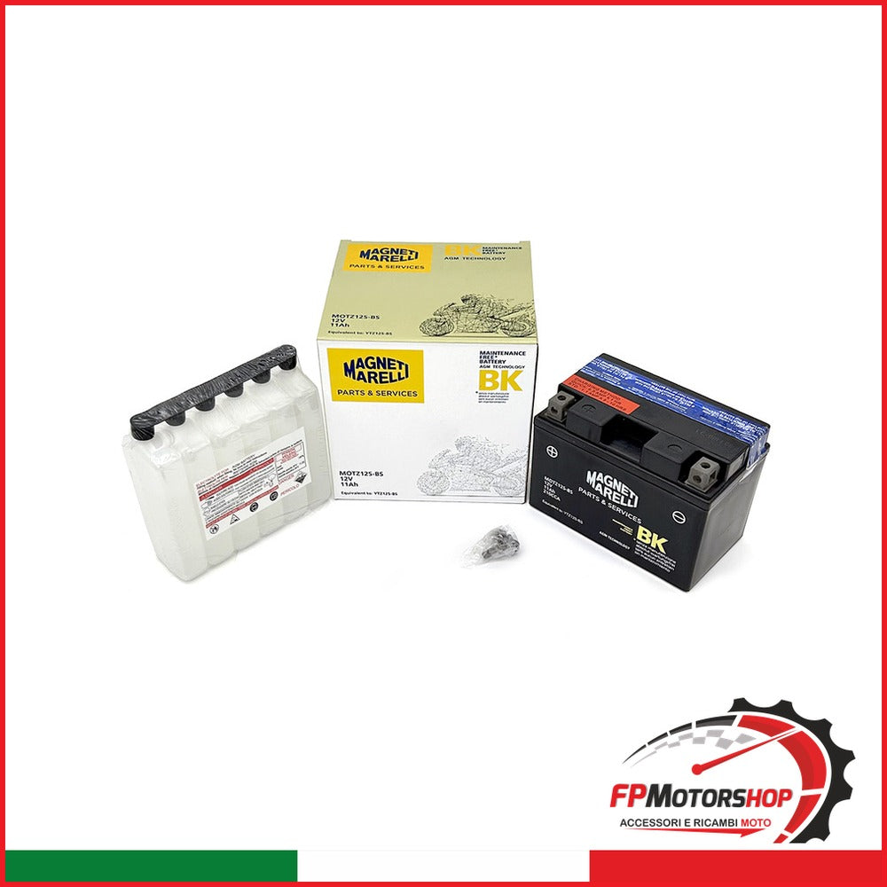 BATTERIA MARELLI MOTZ12S-BS CON ACIDO HONDA MOTO GUZZI YAMAHA BENELLI