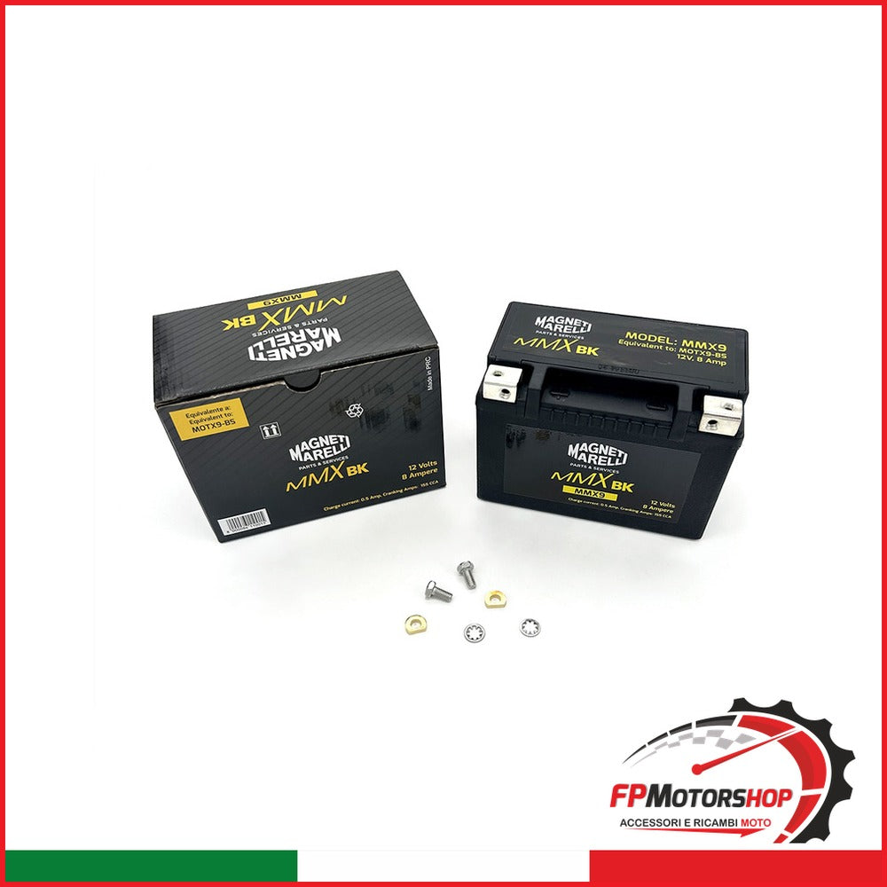 BATTERIA MARELLI MMX9 PRECARICATA SIGILLATA APRILIA BMW HONDA KAWASAKI
