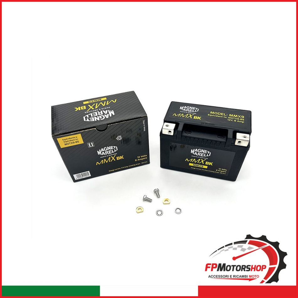 BATTERIA MARELLI MMX9 PRECARICATA SIGILLATA APRILIA BMW HONDA KAWASAKI