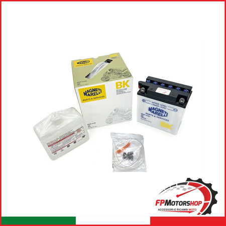 BATTERIA MARELLI MOB7-A-SM CON ACIDO PIAGGIO SUZUKI PEUGEOT GILERA