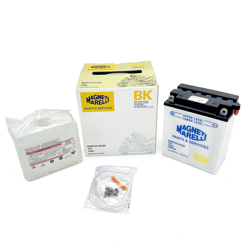 BATTERIA MARELLI MOB12A-B-SM CON ACIDO HONDA KAWASAKI YAMAHA