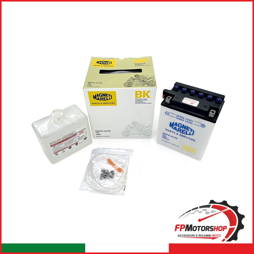 BATTERIA MARELLI MOB14LA-2-SM CON ACIDO APRILIA BMW KAWASAKI PIAGGIO