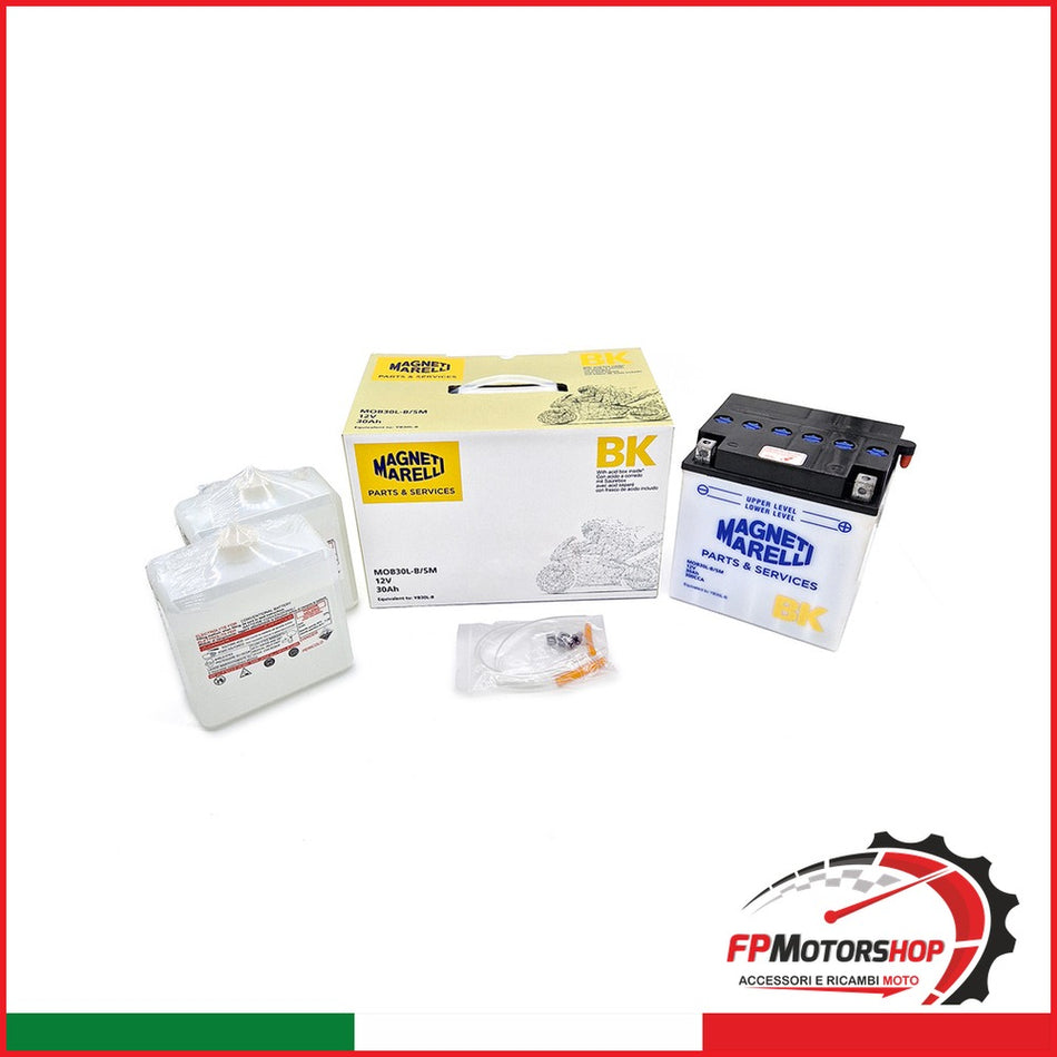 BATTERIA MARELLI MOB30L-B-SM CON ACIDO MOTO GUZZI HARLEY DAVIDSON