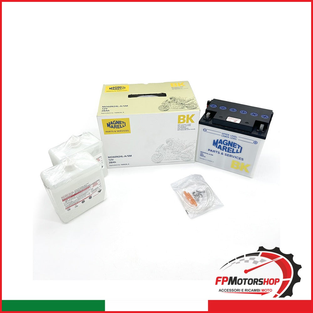 BATTERIA MARELLI MO60-N24L-A- SM CON MO60-N24L-A-SM ACIDO