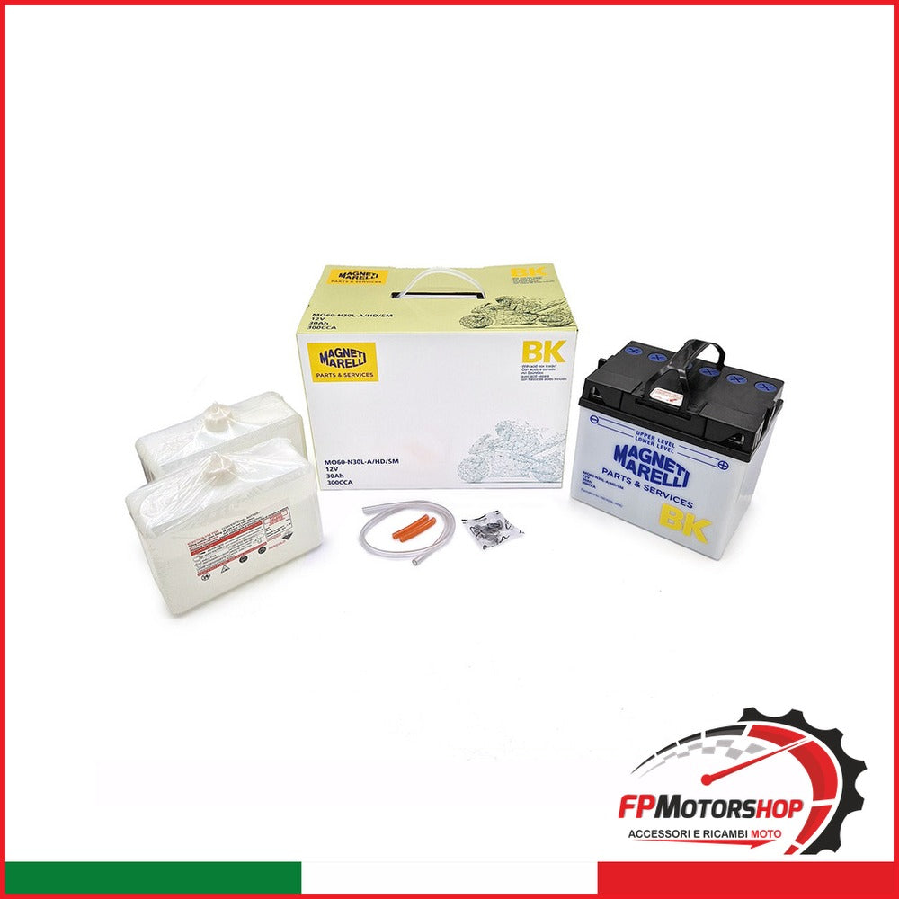 BATTERIA MARELLI MO60-N30L-A -HD-SM CON MO60-N30L-AHDSM ACIDO