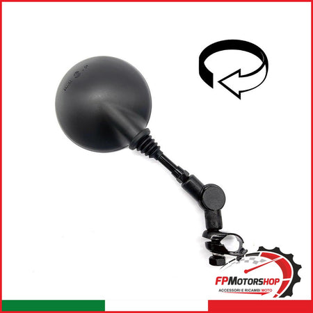 SPECCHIO SPECCHIETTO RETROVISORE DX SX MSP0006X MOTARD TONDO PIEGHEVOLE